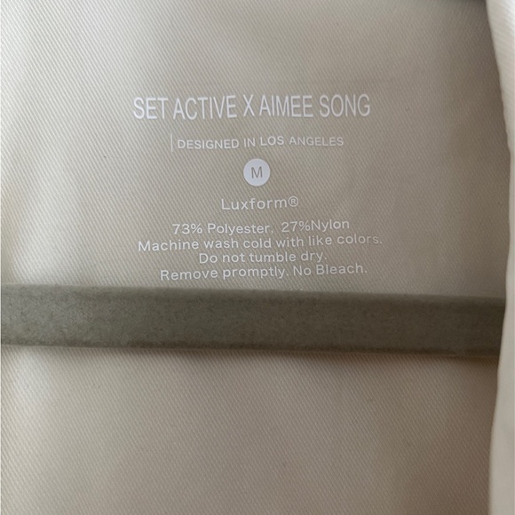 SET Active x Aimee Song Button Crema Button down - Picture 3 of 3